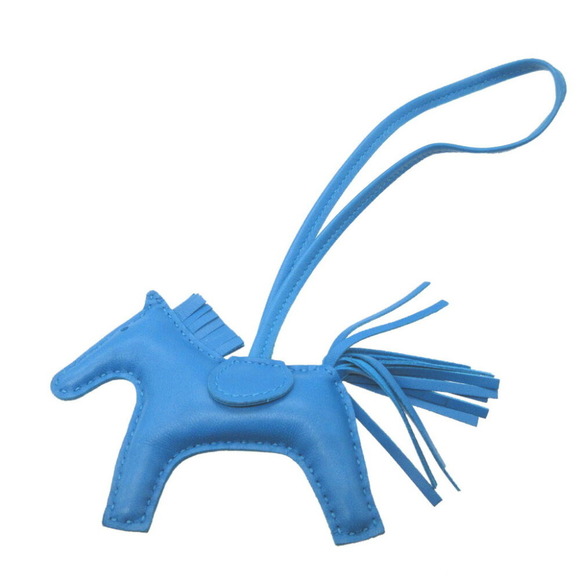 Hermes Jewelry - HERMES Rodeo Charm Bag Keychain in Milo Blue Zanzibar 0027